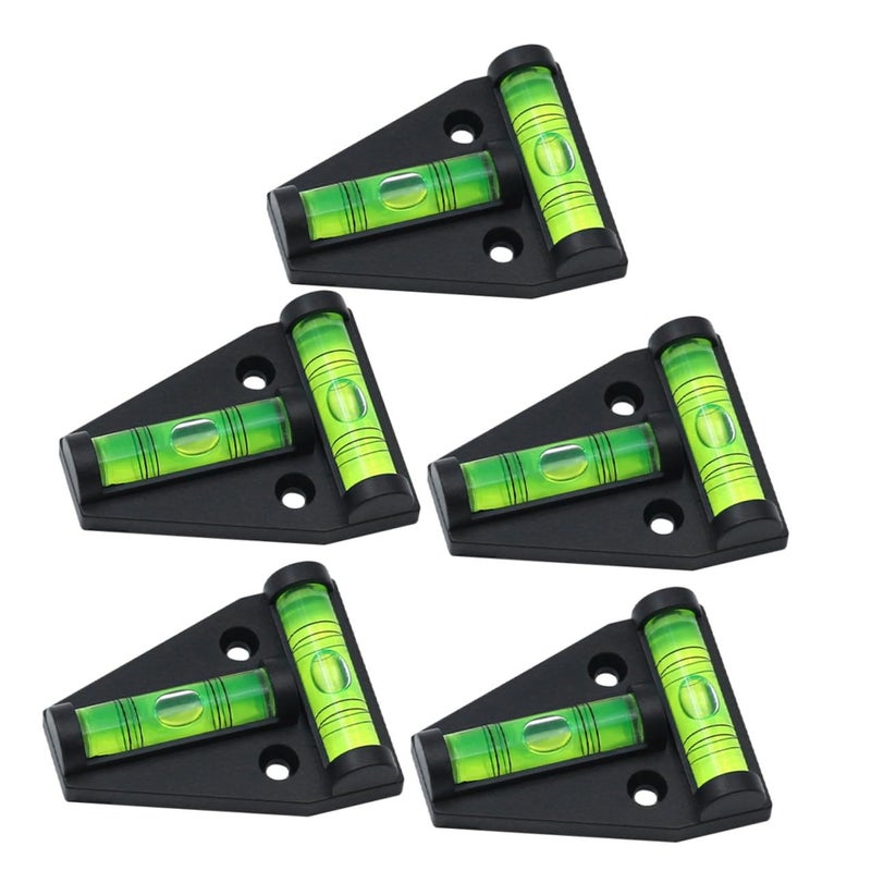 5Pcs Mini T Shape Triangle Bubble Spirit Level With Mounting Holes For RV Furniture DIY Alignment - Image 2