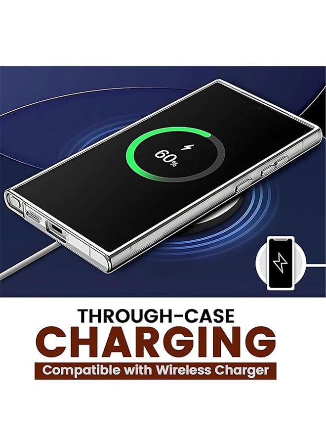 Samsung Galaxy S24 Ultra Clear Case Cover Protector with Support Magsafe Charger, Crystal Clear, Anti Yellowing and Scratch, Shockproof, Camera Protection, Clear - Image 2