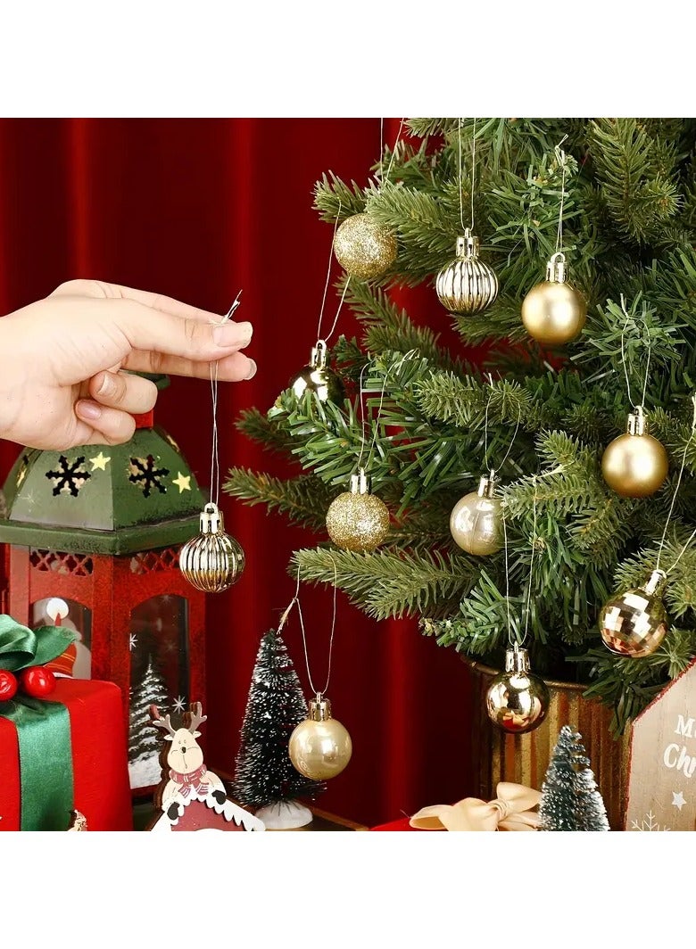 24pcs Festive Christmas Ornament Set - Durable Plastic Balls for Tree Decoration, Perfect for Holiday Home & Party Decorations - Image 2