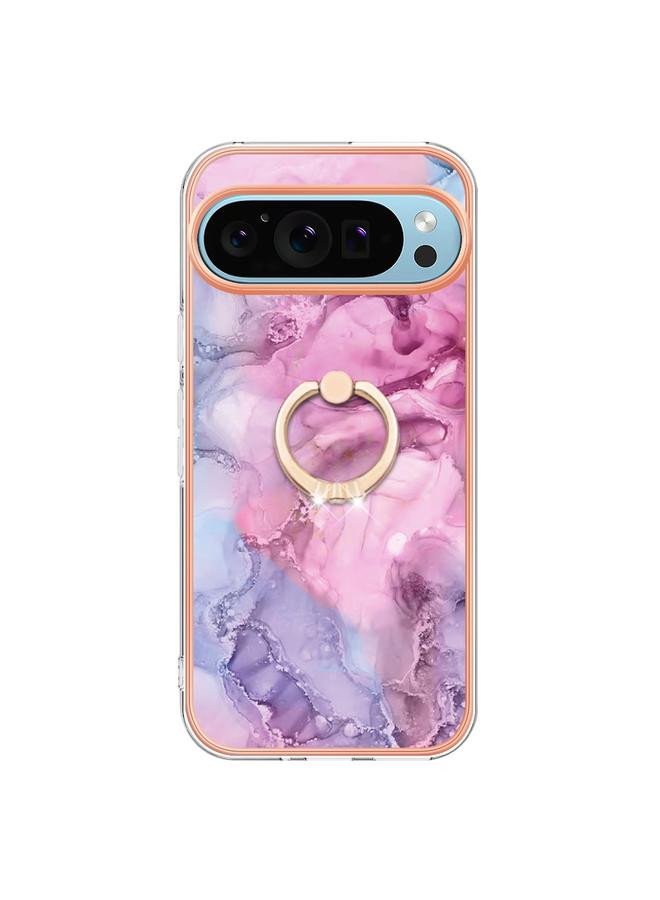 اس-توب جراب لهاتف Google Pixel 9 / 9 Pro، جراب هاتف IMD مزدوج الجوانب مطلي بالرخام الكهربائي مع حلقة - Image 2