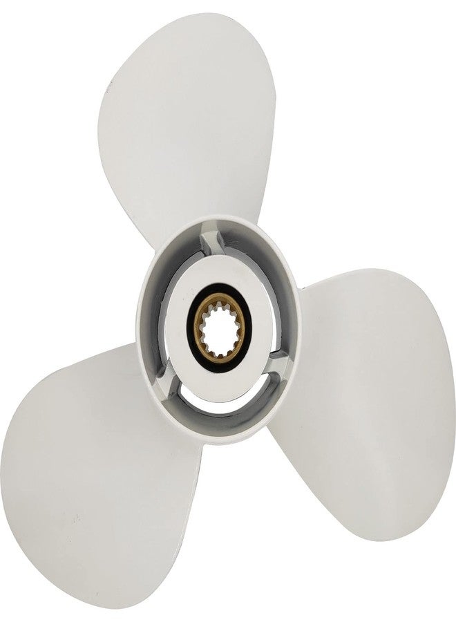 DLNIG 11 3/4×10-G Boat Propeller for Yamaha - for Yamaha Outboard Engines T25hp,30hp 40hp 48hp 50hp 55hp 60hp,F30/50/60 Replace 663-45954-01-EL,13 Spline Tooth - Aluminum Outboard Propeller - Image 3
