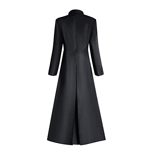 MYAYD Women's Cassock Robe Church Robe Choir Minister Clergy Pulpit Liturgical Black White (Black, 5XL) - Image 3