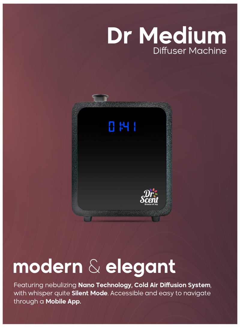 دكتور سينت دكتور ميديام جهاز تعطير -أسود+عبوة زيت عطري170مل - Image 3