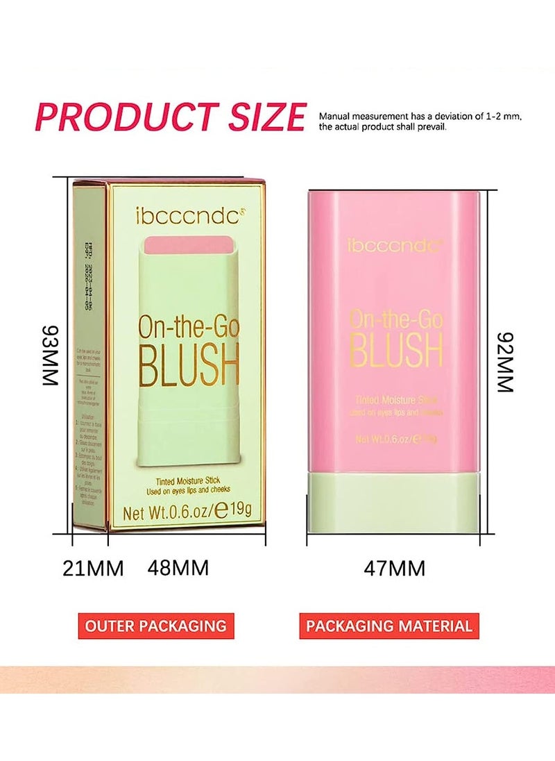 ibcccndc - Multi-Use Makeup Blush Stick Soft Cream On-the-Go for Cheek Makeup 01# - Image 1