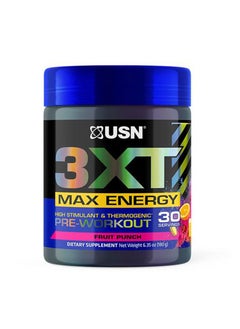 USN USN 3XT Max Energy, Fruit Punch, 30 