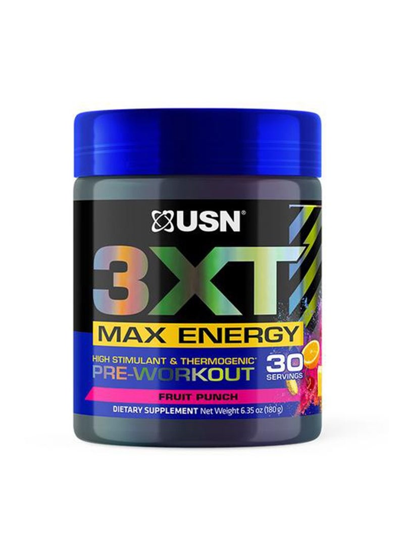 3Xt Max Energy, Fruit Punch, 30