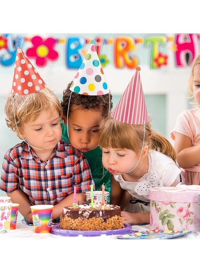 11 PCS Multi-Color Birthday Hats, Festival Cone Hats for Party Supplies, Paper Cone Caps, Lovely Cake Birthday Paper Caps for Anniversary - Image 5