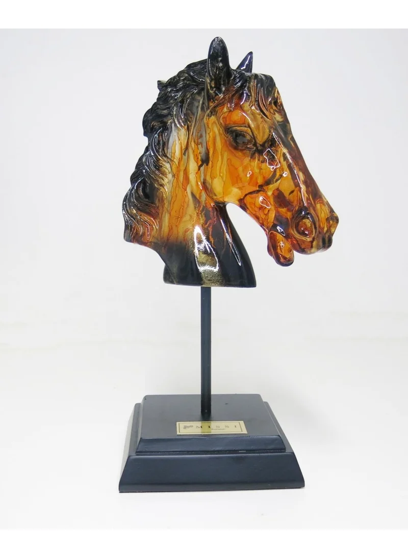 Missi Custom Handmade Decorative Amber Horse Bust