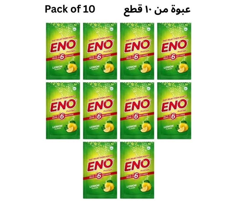 10 قطع من مسحوق مضاد للحموضة بنكهة الليمون