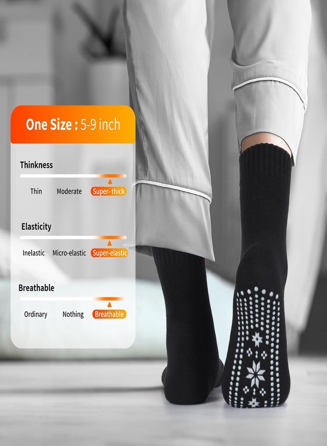 ICEIVY Thick Grip Plush Slipper Grip Socks Women Winter Soft Warm Cozy Socks 4 Pairs (Multicolor-DC2) - Image 4