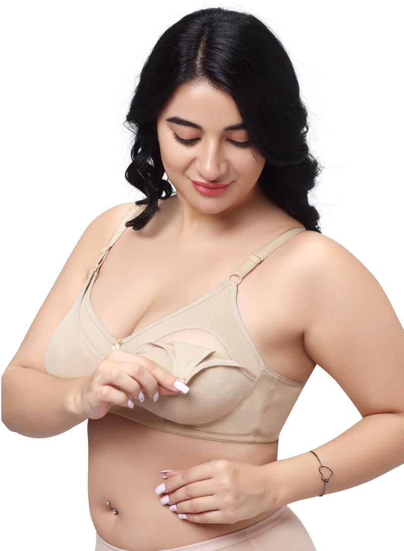 RAJNI Women's Maternity Nursing Bra Soft Stretch Cotton Non-Padded Wirefree Full Coverage Anti-Sag Pack of 2 - Image 2