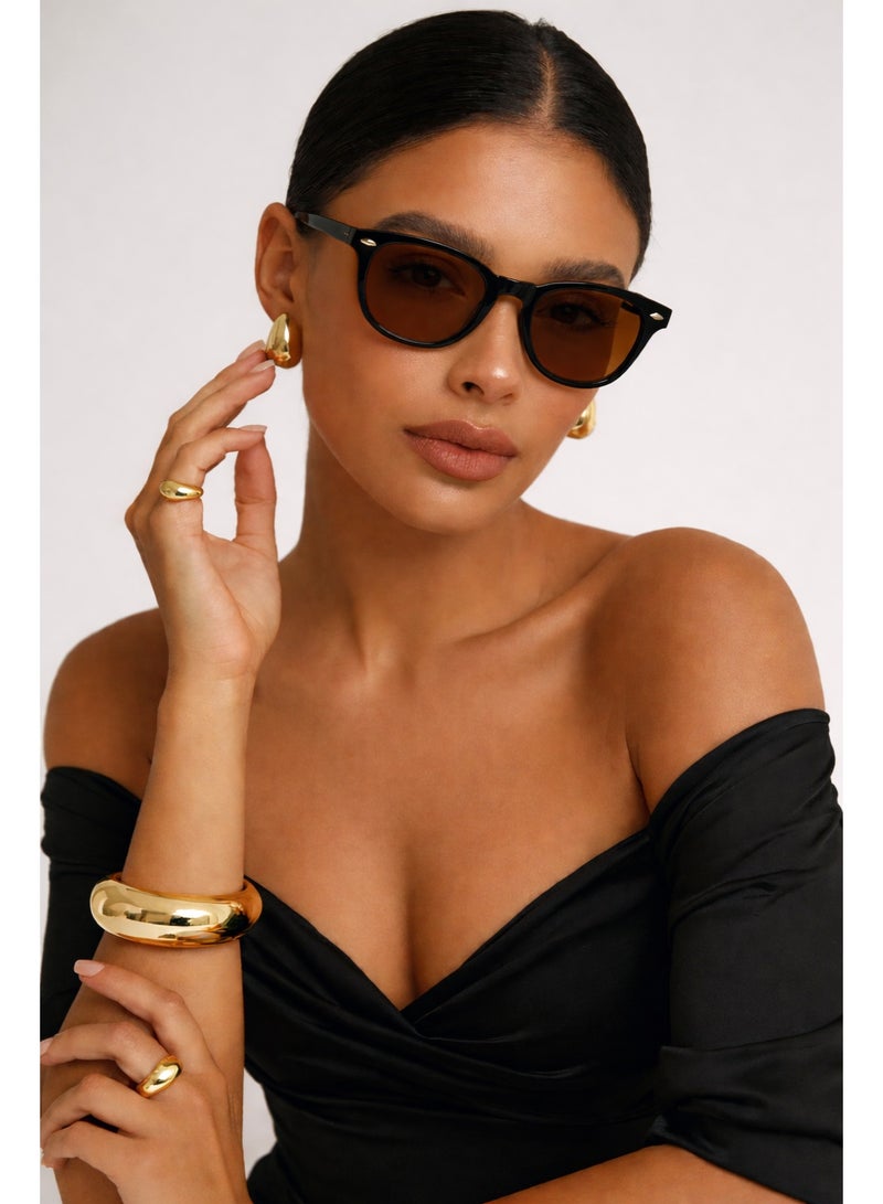 BOLD Vogue Round Sunglasses For Unisex - Black - Image 3