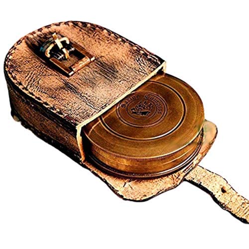 THOR INSTRUMENTS 2.5" Robert Frost Poem Compass with Handmade Leather Carry Case Free Rustic Vintage Home Decor Gifts - Image 4