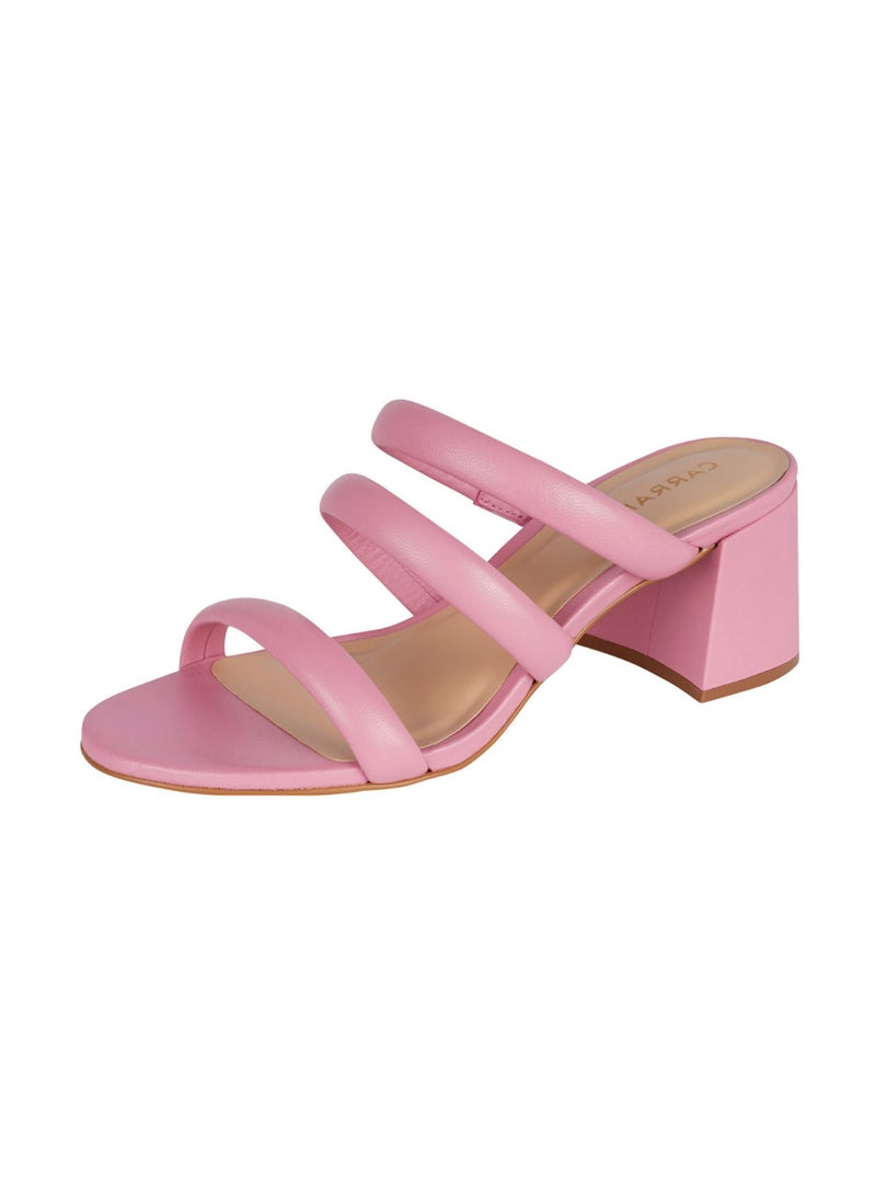 CARRANO - Carrano Ladies Open Back Strappy Heeled Mules 312021 Cab0523 - Image 1