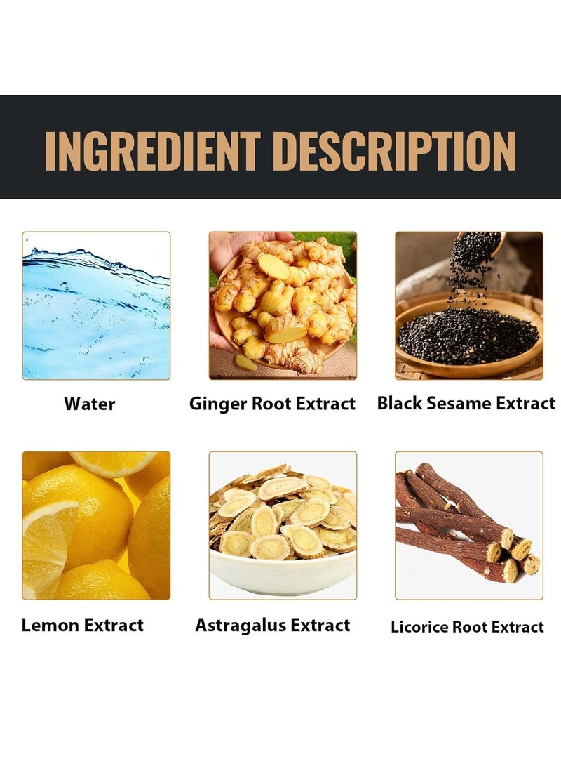 لونون منشط الجذر وشامبو سميكة ، حل تساقط الشعر الطبيعي للرجال والنساء - Image 4