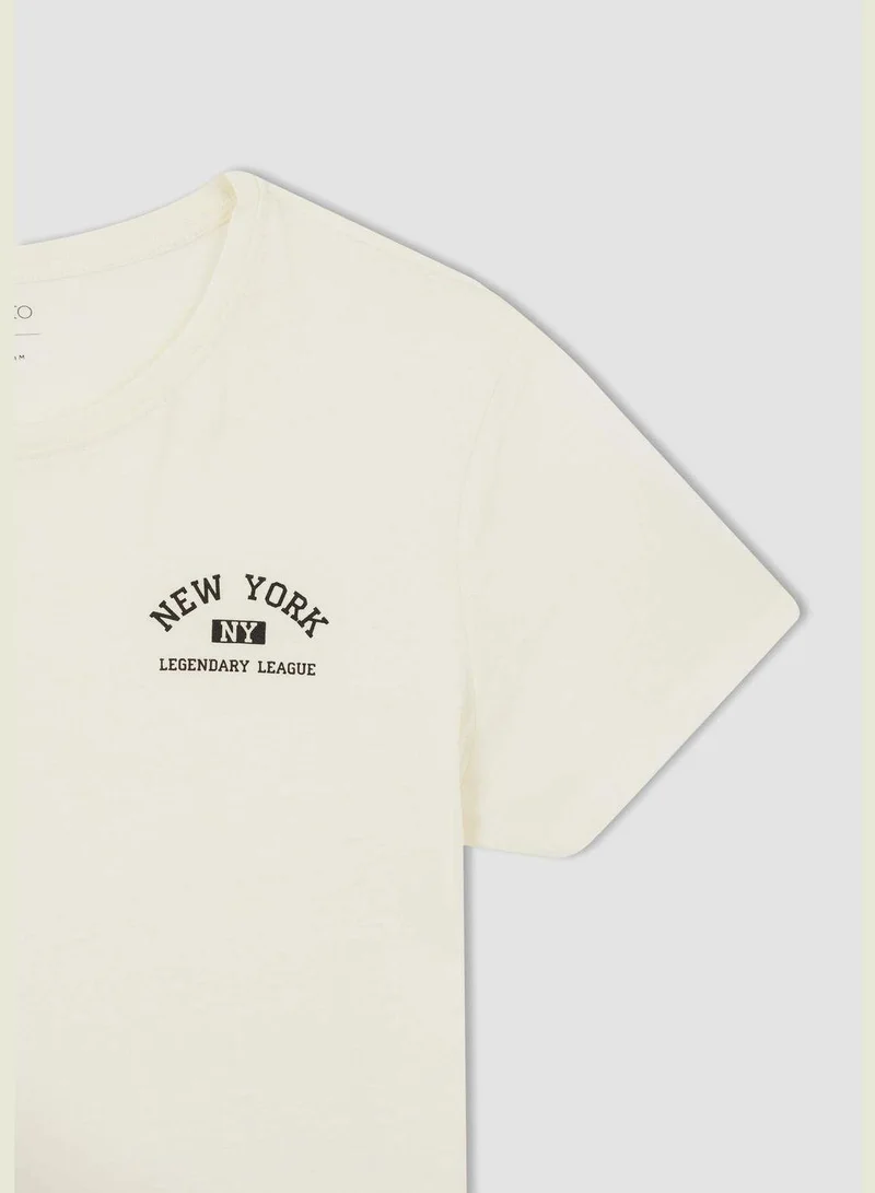 DeFacto Slim Fit Printed T-Shirt