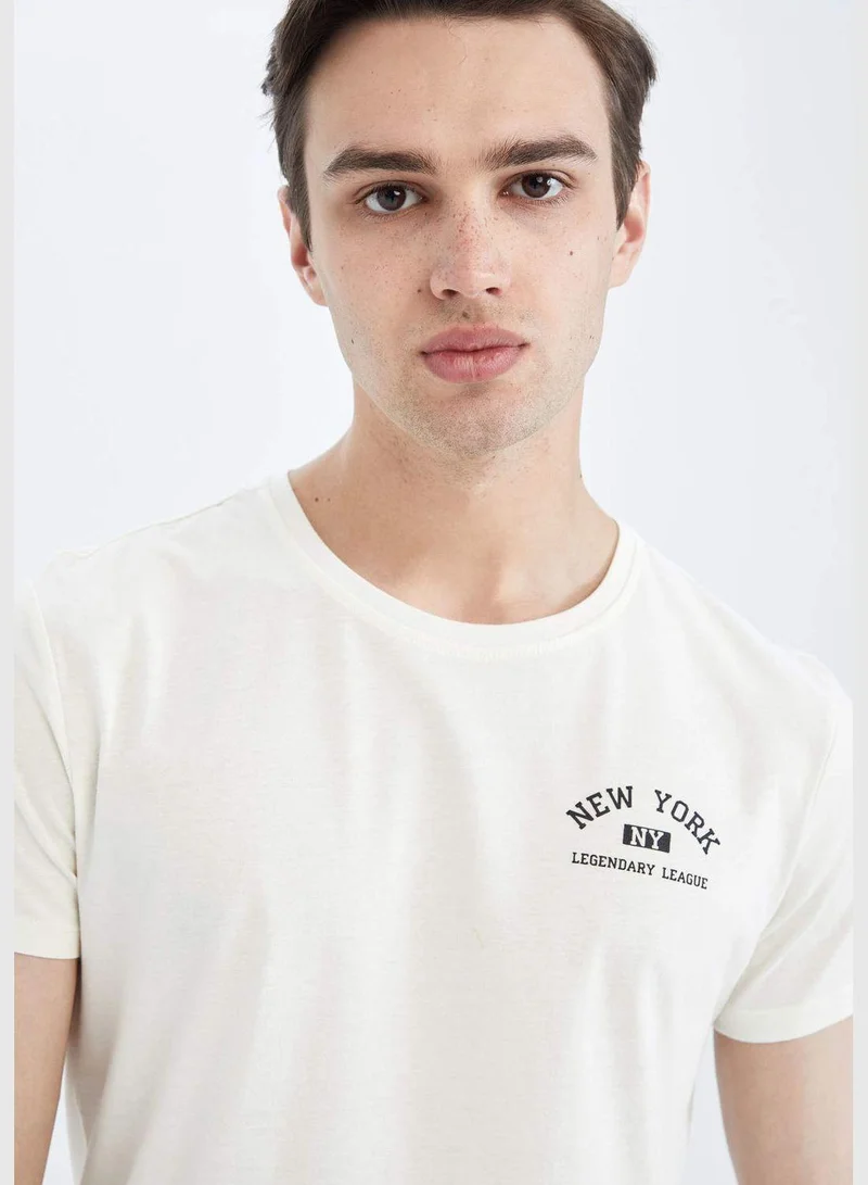 DeFacto Slim Fit Printed T-Shirt