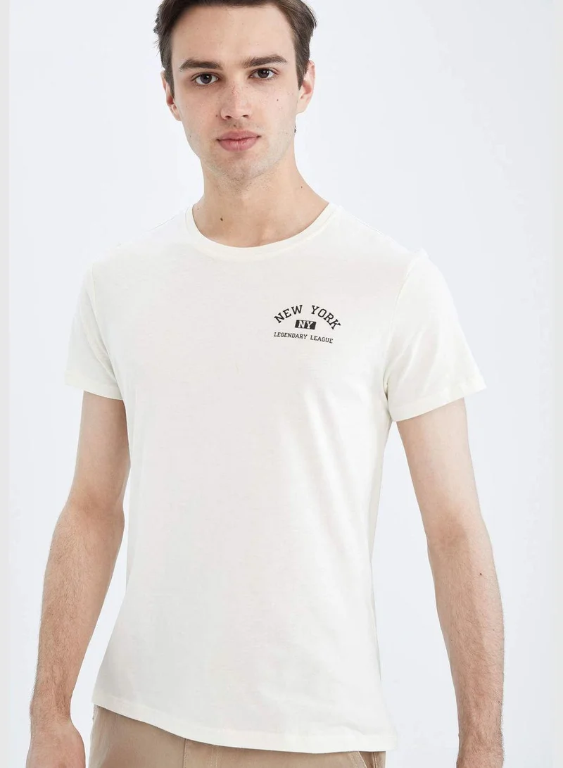 DeFacto Slim Fit Printed T-Shirt