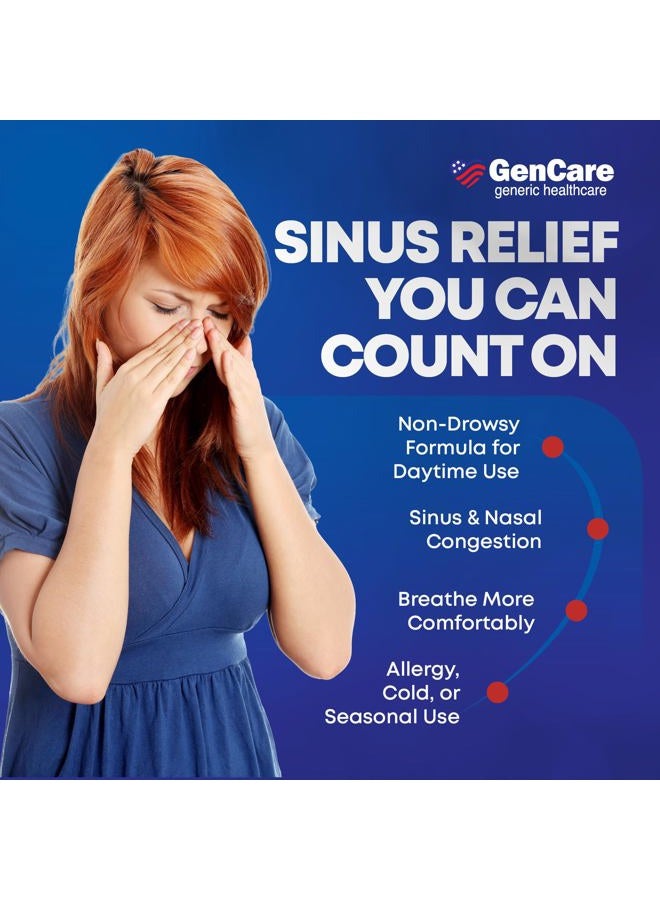 GenCare Nasal Decongestant (10mg Tablets) Phenylephrine HCl (300 Tablets Per Bottle) | Value Pack Non Drowsy Sinus and Nasal Congestion Relief | Lower Sinus Pressure Due to Allergies or Illness - Image 5