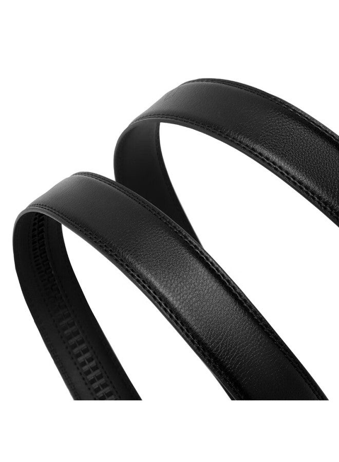 Scarecrow Men's Leather Belt With Automatic Buckle, Genuine Cowhide Business Waistband, Casual Trendy Trouser Belt, Qixi Valentine's Day Gift For Boyfriend - Image 3