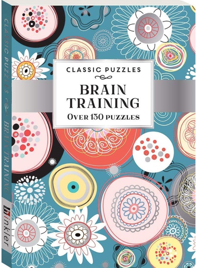 مجموعة كتب الألغاز الكلاسيكية لتدريب الدماغ من هينكلر - فلورا التجريدية - 2 قطعة، أزرق