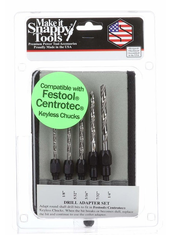 Make it Snappy Tools 5-Piece Drill Bit Adapter Set Fits Festool Centrotec Chucks - Image 2