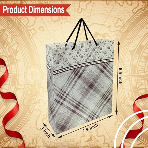 Aakriti Designer Paper Gift Bags Pack of 25 | 8.5 x 7.9 x 3 Inch | Elegant Beige & Brown Pattern | Reusable Bags with Handles for Weddings, Parties, Return Gifts & Boutique Packaging - Image 2