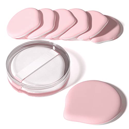 MOHOPE 8Pcs Air Cushion Makeup Sponges for Foundation with Portable Box | Latex-Free Blending Sponge for Liquid, Foundation and Powder | Teardrop Powder Puff | Pink Drop - Image 1