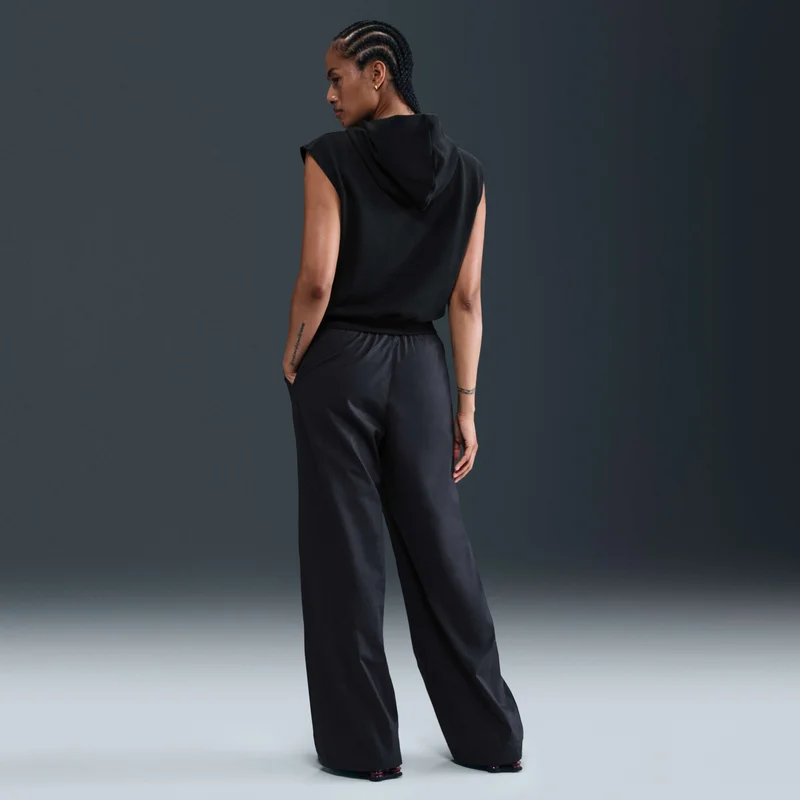 Nike Black Women's Sportswear Chill Terry Cropped Hoodie for Women | Best Price UAE