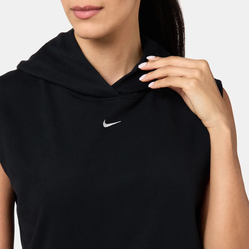Nike Black Women's Sportswear Chill Terry Cropped Hoodie for Women | Best Price UAE