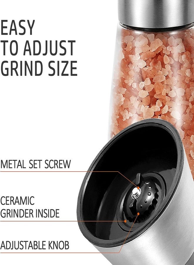 Gulex Marve Premium Stainless Steel Salt and Pepper Grinder - Salt and Pepper Shakers - Pepper and Salt Mill with Ceramic Blades and Adjustable Coarseness (Mini Pepper Mill 1 Pc) - Image 4