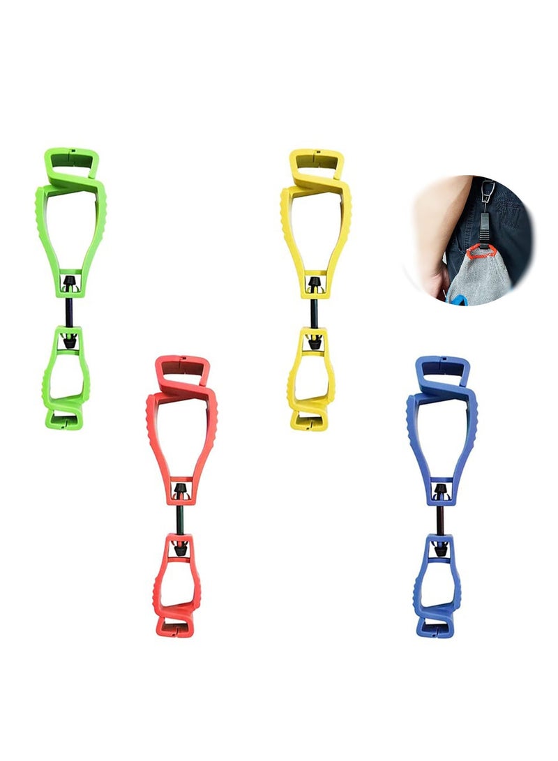 Generic Glove Clips 4Pcs Glove Clamp Grabber Work Gloves Clips Glove Clip Holder Hanger Towels Glove Holder for Workers Firefighters Construction Sites - Image 1