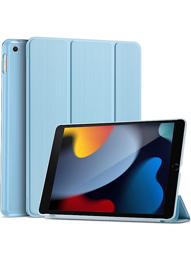 Procases For Ipad 10.2 Case 2021 Ipad 9Th Gen / 2020 Ipad 8Th Gen / 2019 Ipad 7Th Gen Case, Slim Tri-Fold Stand Hard Back Shell Protective Smart Cover For Ipad 10.2 Inch –Lightblue - Image 1