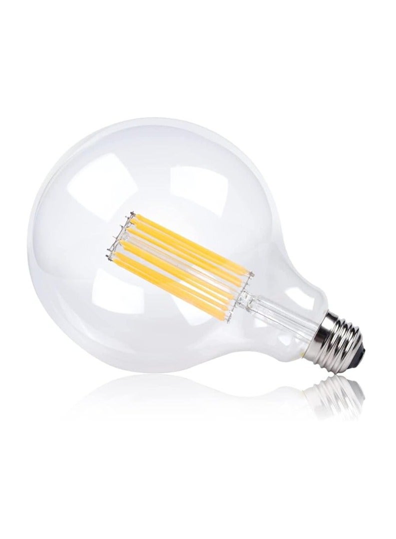 ESNCO مصابيح إضاءة كروية قابلة للتعتيم E27، مصباح كبير شفاف قاعدة إيديسون ES LED خيوط G125 E27، 8 واط مصباح زينة عتيق فعال للطاقة دافئ أبيض 2700K - Image 1