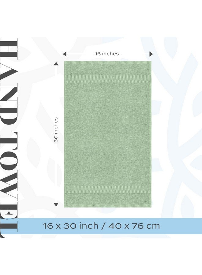 White Classic White Classic Luxury Bath Towels Set of 4 Large - 700 GSM Cotton Ultra Soft Bath Towels 27x54 | Highly Absorbent and Quick Dry | Hotel Towels for Bathroom Luxury, Plush Sage Green Bath Towels  - Image 4