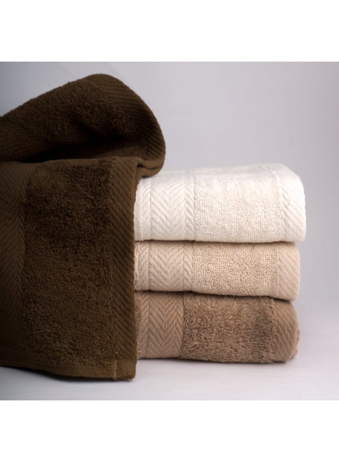 TM Home Premium Cotton Towel Set – 4 Pieces – 50×100 cm – Elegant Colors & Soft Hotel-Feel Finish - Image 2