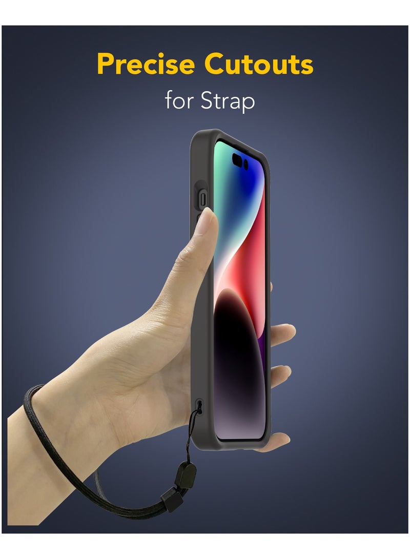 Remson جراب Remson Mag-X المغناطيسي الهجين الواقي المصنوع من السيليكون مع حماية عسكرية متوافق مع iPhone 15 Pro Max مقاس 6.7 بوصات - أسود - Image 3