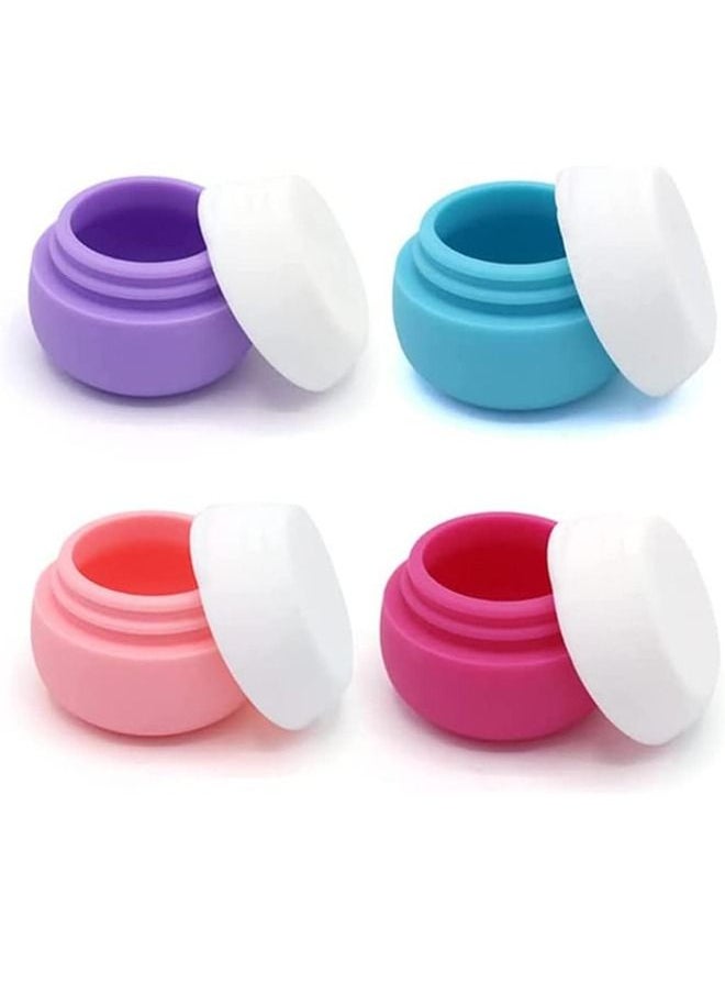 MVAQKLM  - 4PCS Travel Containers for Toiletries, Silicone Cream Jars,Containers Leak-proof Travel Accessories with Lid for Cosmetic Makeup Face Body Hand Cream - Image 1