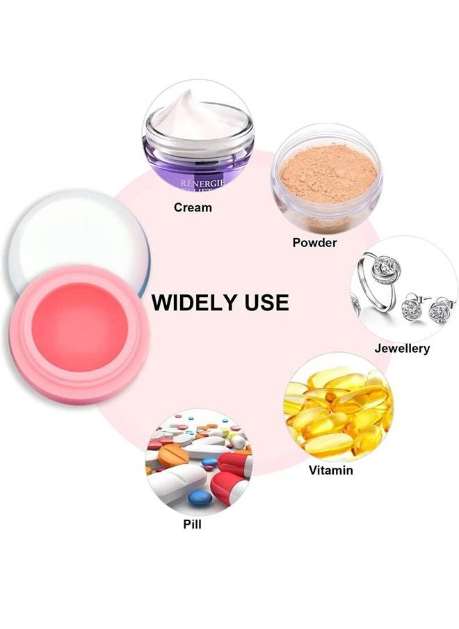 MVAQKLM  - 4PCS Travel Containers for Toiletries, Silicone Cream Jars,Containers Leak-proof Travel Accessories with Lid for Cosmetic Makeup Face Body Hand Cream - Image 1