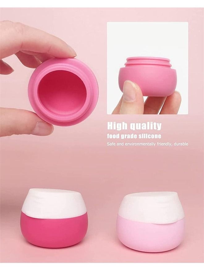 MVAQKLM  - 4PCS Travel Containers for Toiletries, Silicone Cream Jars,Containers Leak-proof Travel Accessories with Lid for Cosmetic Makeup Face Body Hand Cream - Image 1