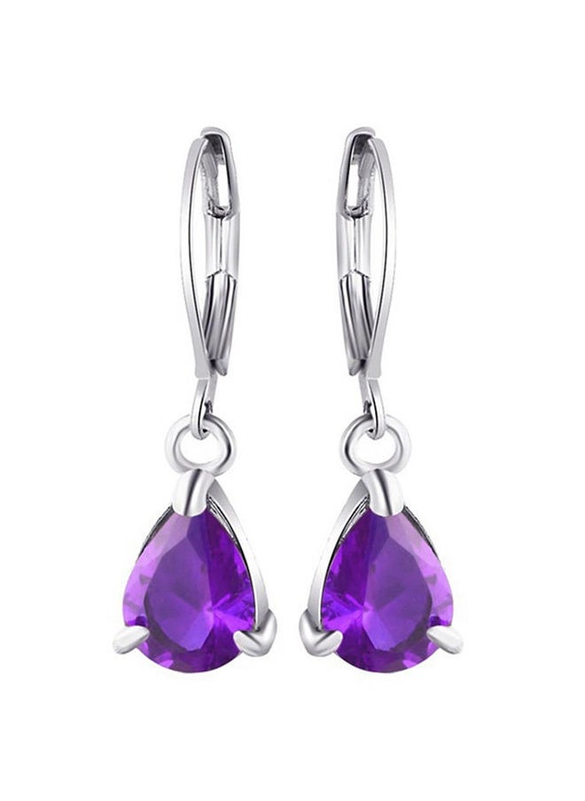 NIBEMINENT Rhinestone Water Drop Pendant Shape Dangle Earings 