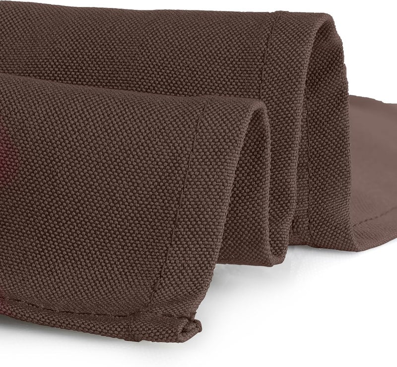 Gee Di Moda Square Tablecloth - 52 x 52 Inch Chocolate Table Cloth for Small Square or Round Tables - Heavy Duty Washable Fabric - for Buffet Table, Holiday Party, Dinner, Wedding & Baby Shower - Image 3