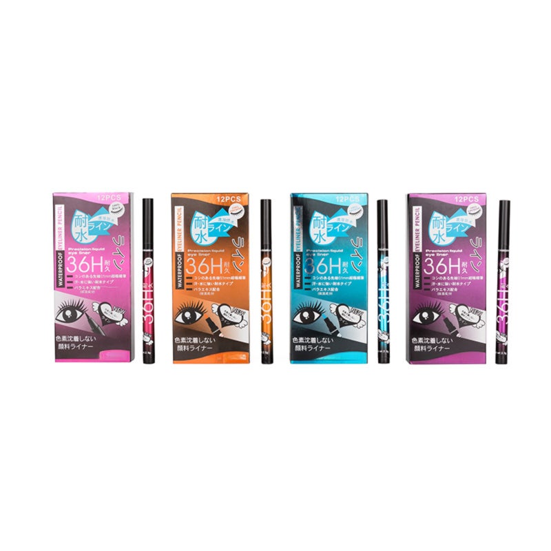 Long-lasting sweat-proof eyeliner pen, waterproof and sweat-proof eyeliner pen (1 pack, black) - Image 5