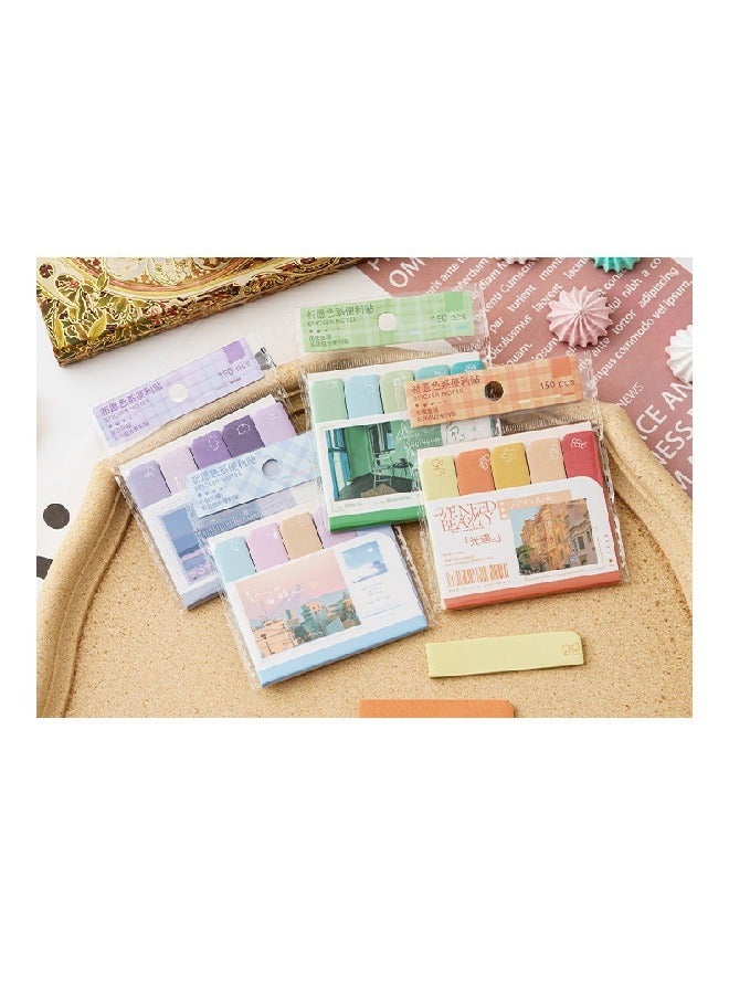 4 Sheets Colorful Sticky Note, Writable  Labels for  Marking Classified File - Image 2