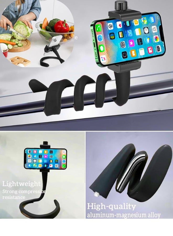 Chase Up Portable Phone Holder Stand for Bed, Stroller, Desk, Car with Gooseneck Flexible Arm - Stable, Secure & Adjustable Fit on Treadmill, Wheelchair, Tree for GoPro & Cell Phones Used at Home, Work, Travel - Image 2