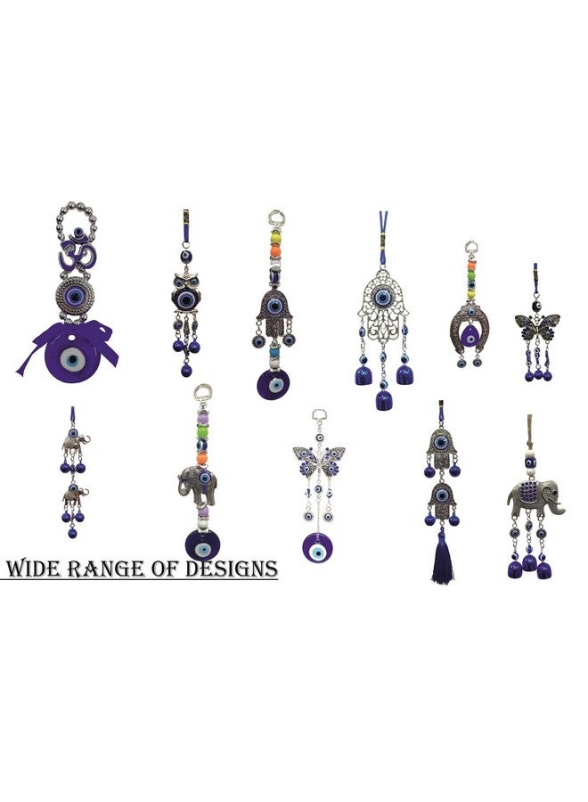 VRB Dec Plastic Tm 1 Pcs Turkish Om Evil Eye Hanging For Home Entrance Door,Wall,Car Pendant Dashboard Ornament Good Luck And Prosperity Diwali Decoartion Gift Items|Lucky Om Nazar Battu (Design 2) - Image 3