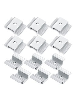 Y&D Solar Panel Mid Clamps 1.06 Inch Bracket Aluminium Mounting Accessories Aluminum Clamp for (12 Pack)  - Image 1