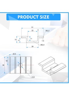 Y&D Solar Panel Mid Clamps 1.06 Inch Bracket Aluminium Mounting Accessories Aluminum Clamp for (12 Pack)  - Image 5