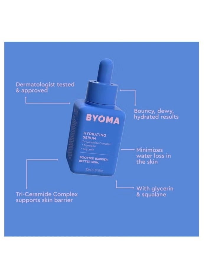 BYOMA Hydrating Serum - Moisturizing Facial Serum with Squalane, Glycerin & Ceramides - Hydrating for Glowing, Dewy Skin - 1.01 fl. oz - Image 3