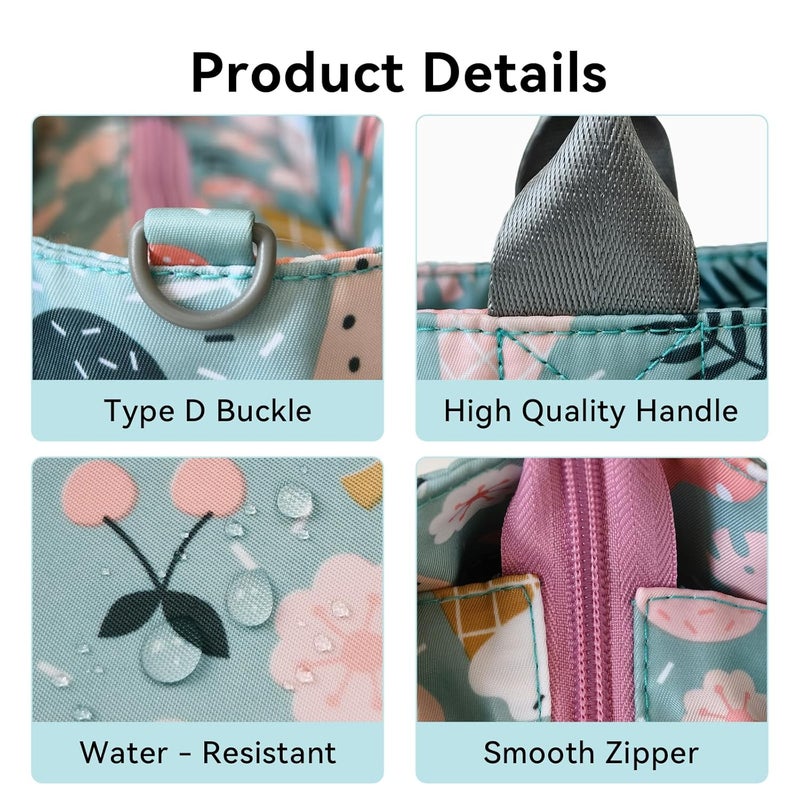 PHEBEN Store Small Diaper Bag Tote Waterproof Travel Mini Diaper Bag Multi-Function Baby Handbag Crossbody Purse(Cartoon Dessert) - Image 5
